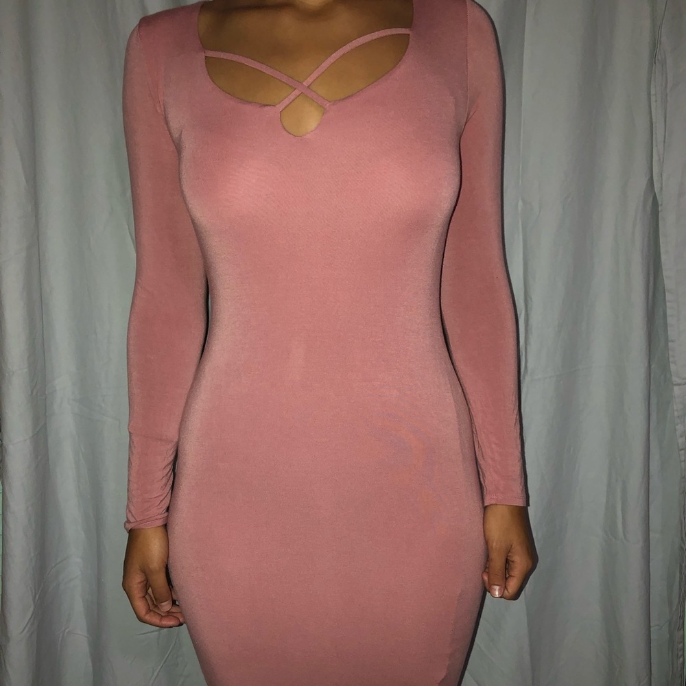 Light pink mini dress